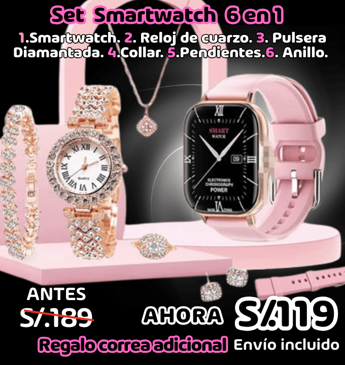 Set Smartwatch 6 en 1