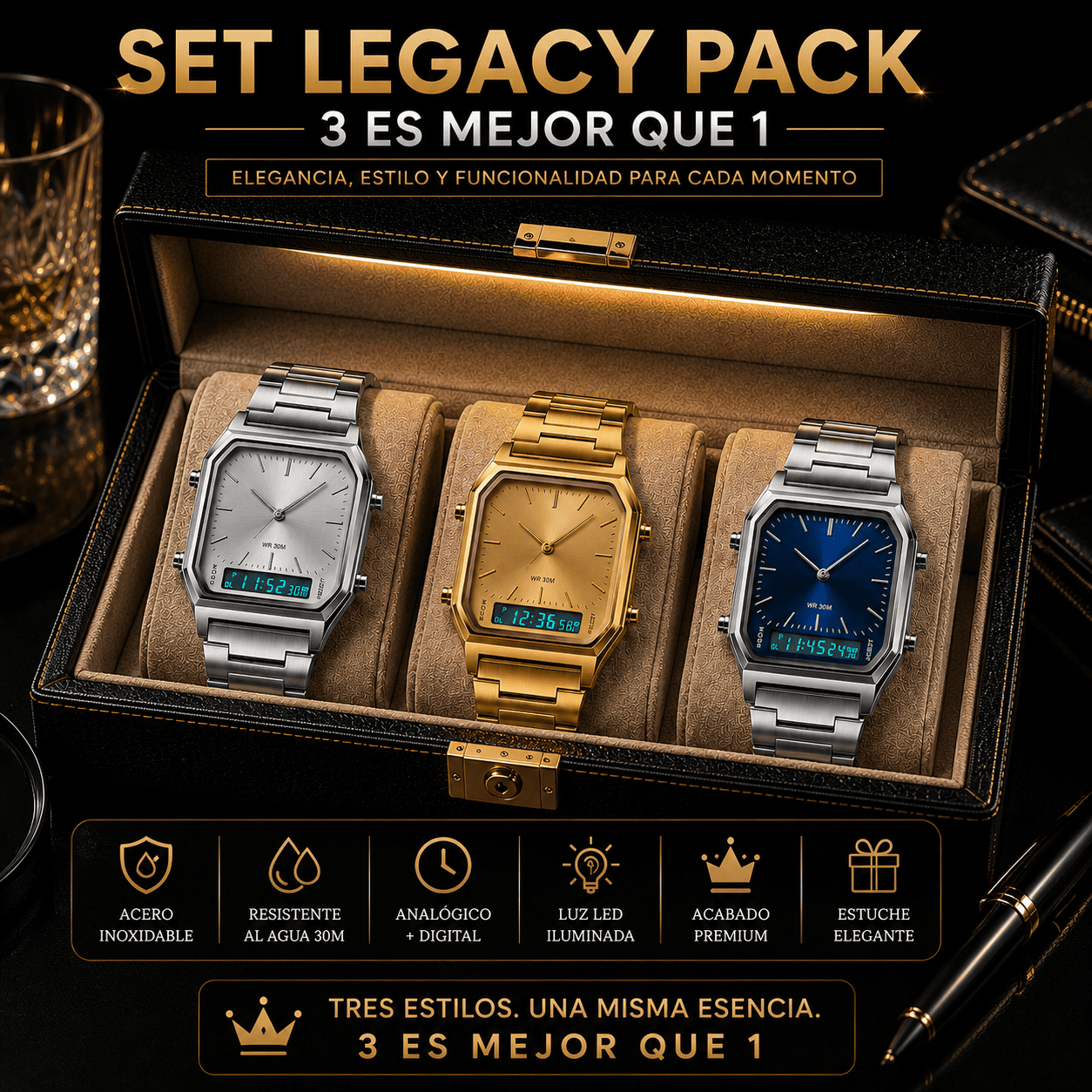 SET LEGACY PACK : Reloj SKMEI Original X2