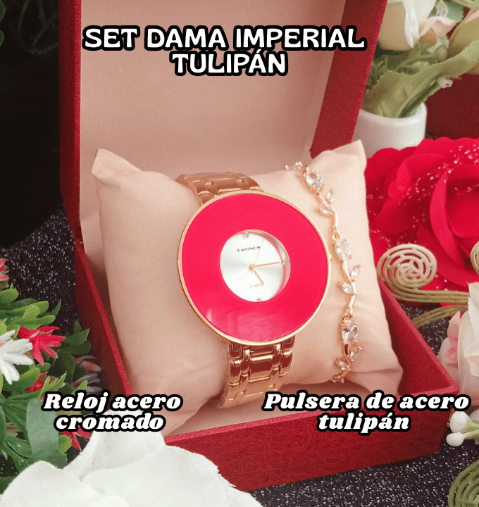 Set Dama Imperial Tulipán 🌷 Reloj + Pulsera Tulipán
