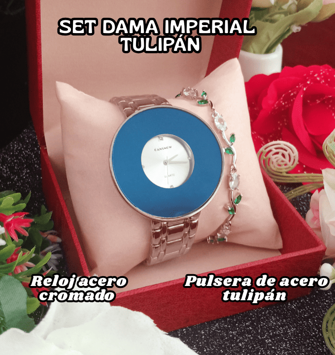 Set Dama Imperial Tulipán 🌷 Reloj + Pulsera Tulipán