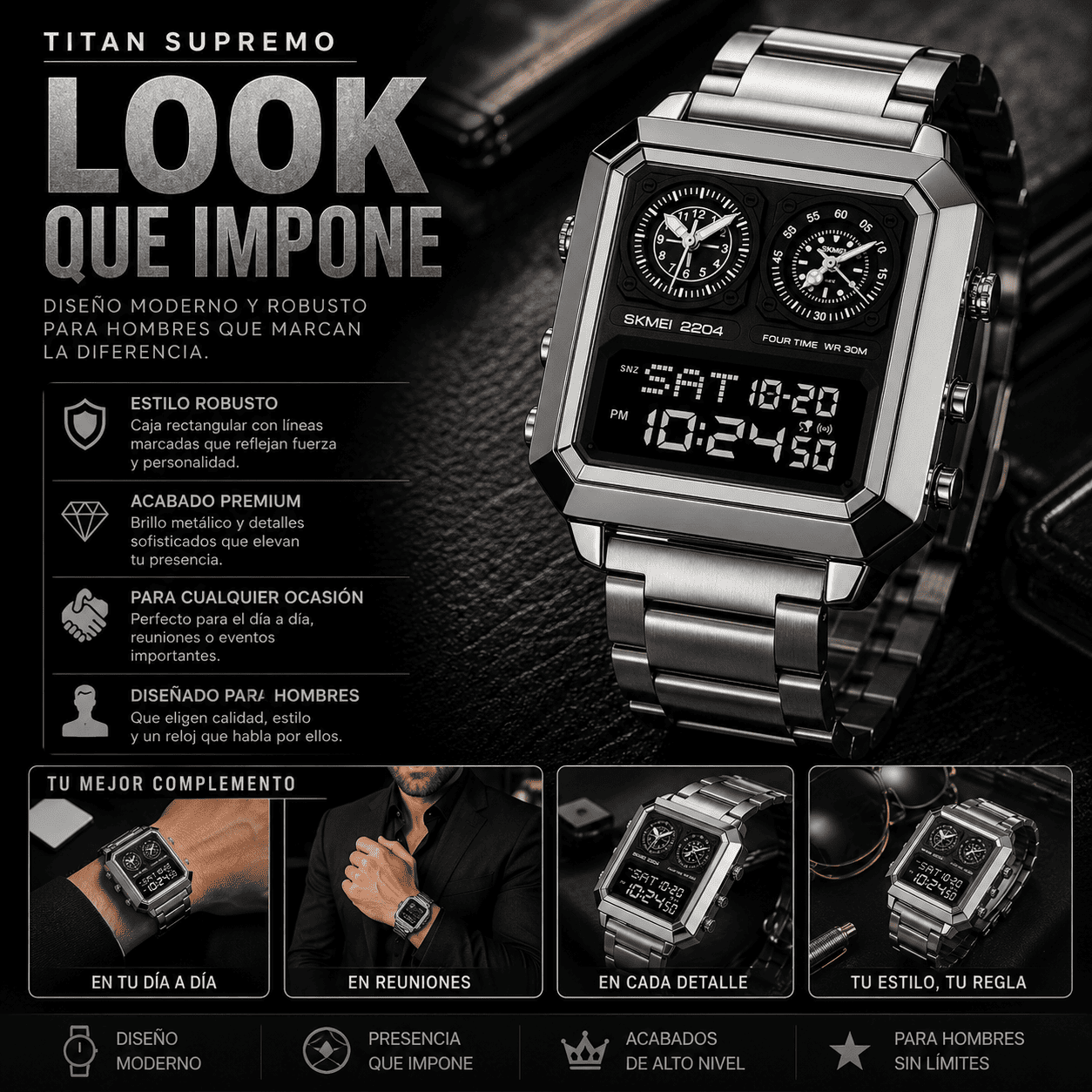 TITÁN SUPREMO (RELOJ ORIGINAL + ESCLAVA)