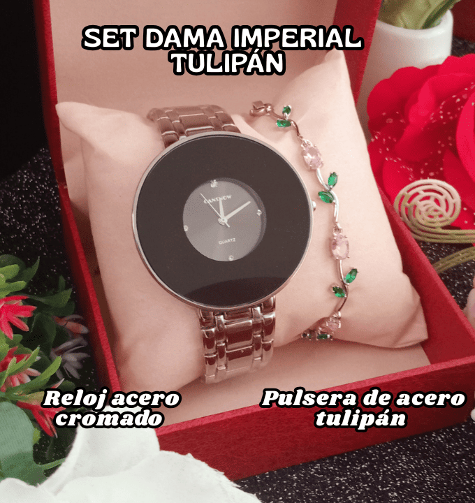 Set Dama Imperial Tulipán 🌷 Reloj + Pulsera Tulipán