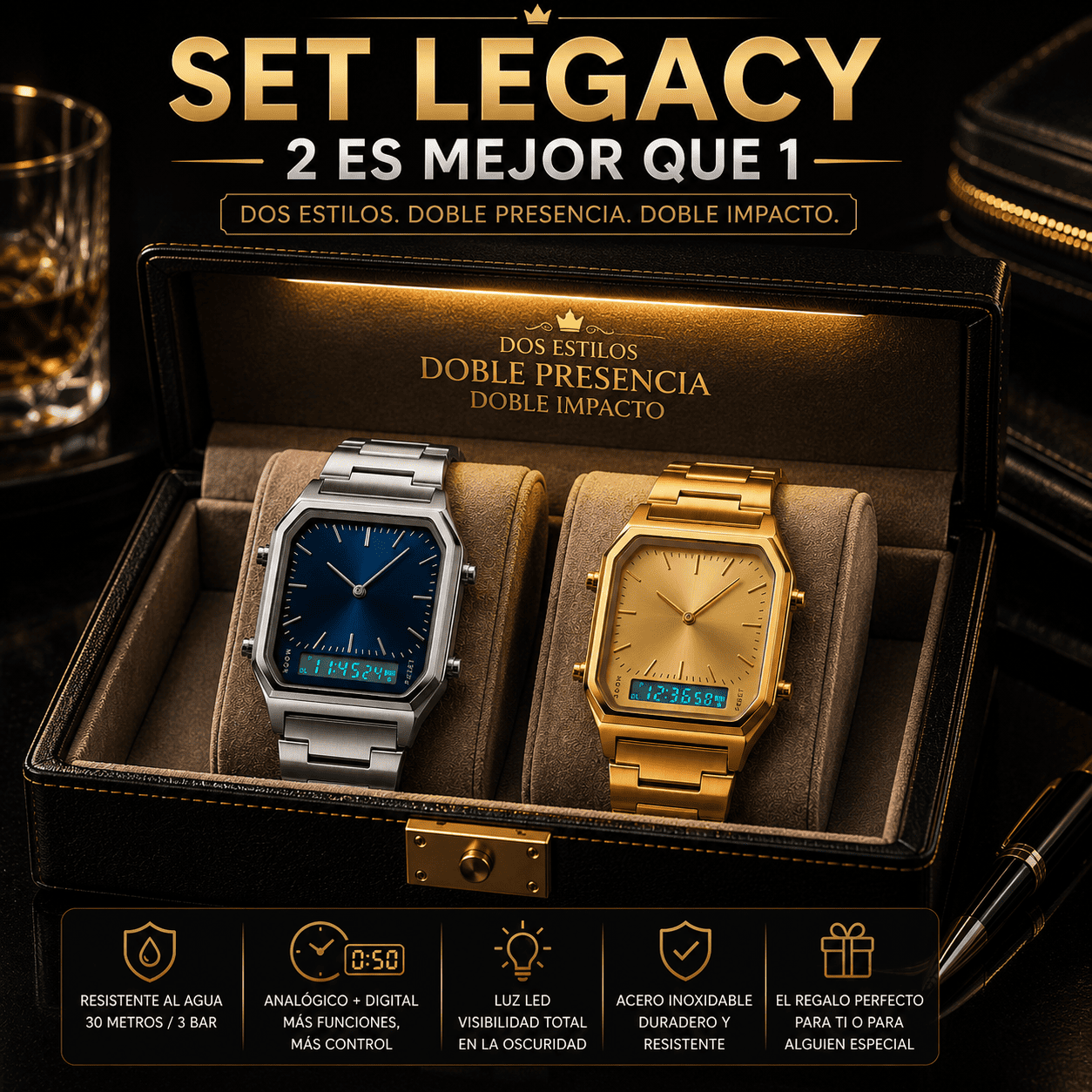 SET LEGACY PACK : Reloj SKMEI Original X2