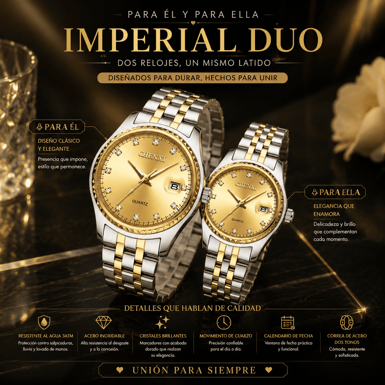 IMPERIAL DUO ( RELOJES EN PAREJA)